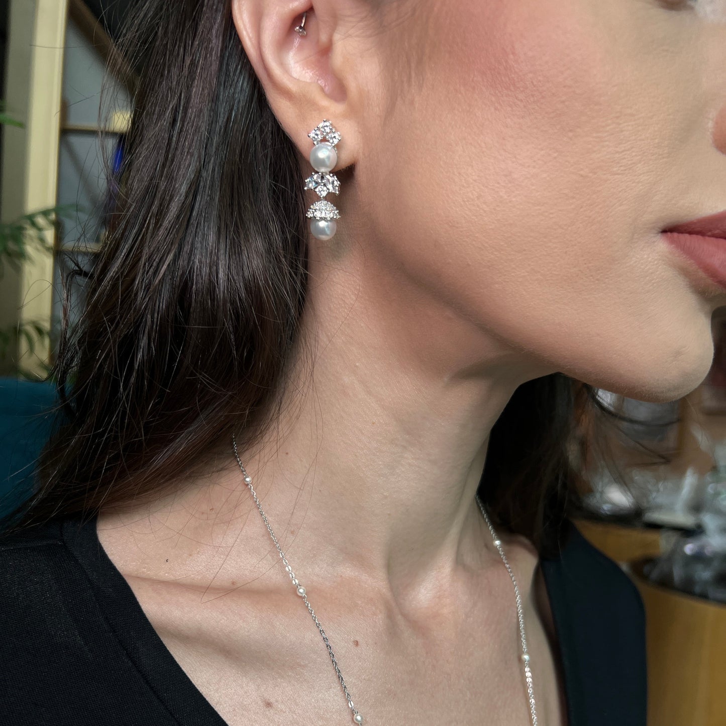 Pearl Cascade Zircon Set