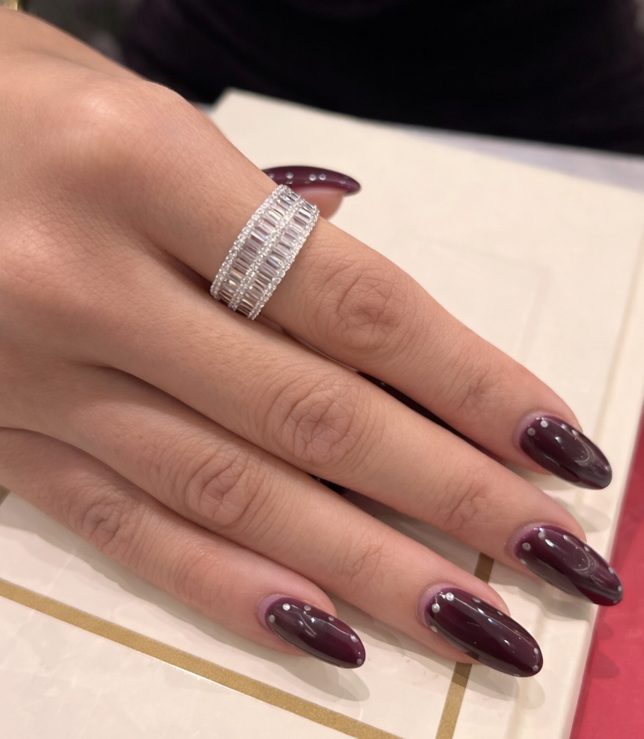 Double Row Baguette Zircon Ring