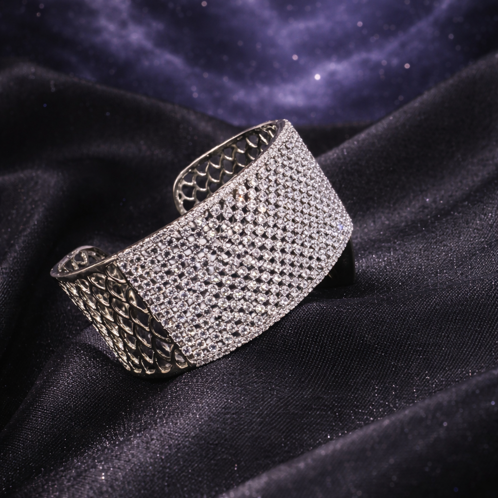 Radiant Zircon Cuff Bracelet