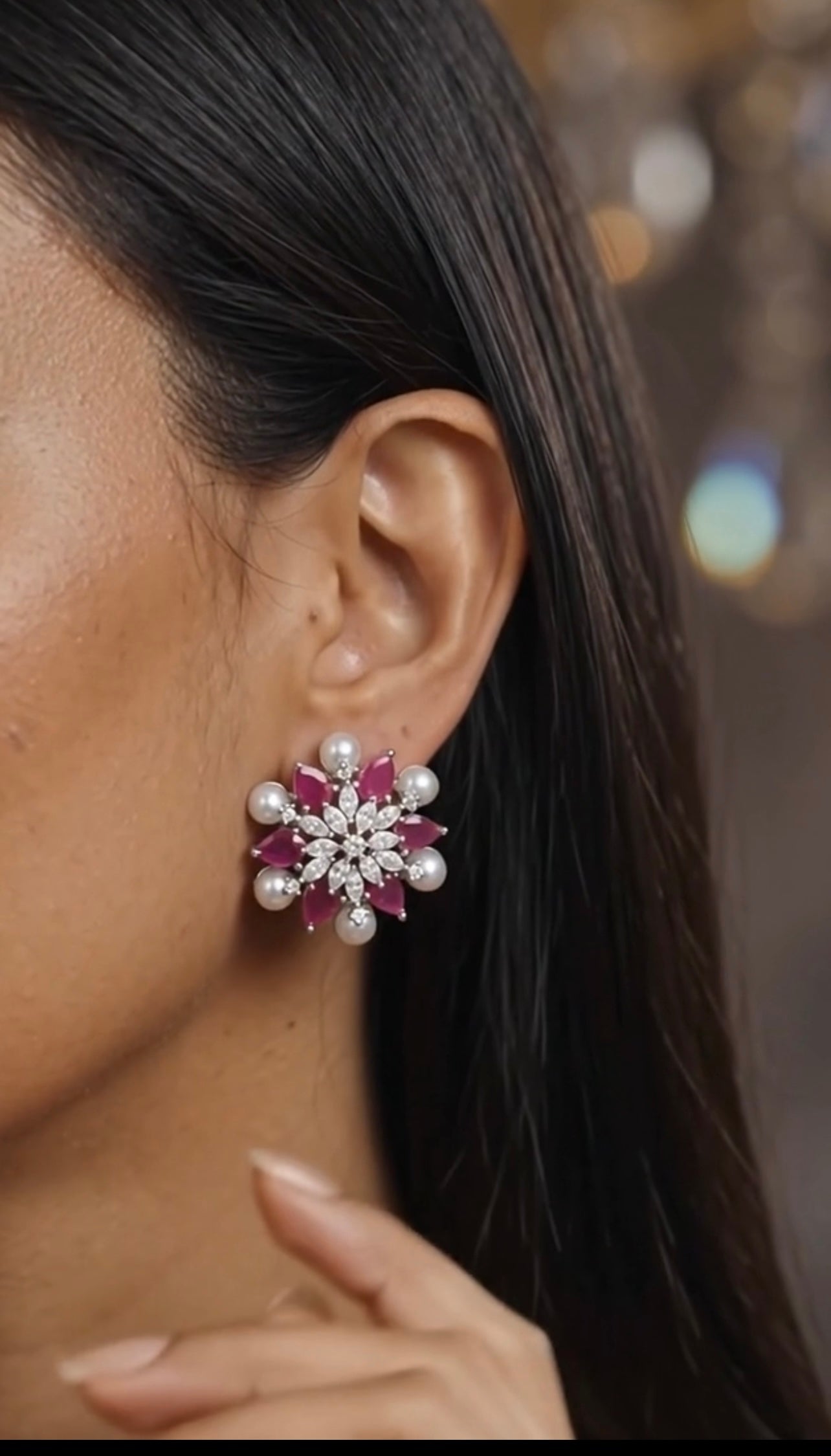 Bloom Pearl Studs earrings