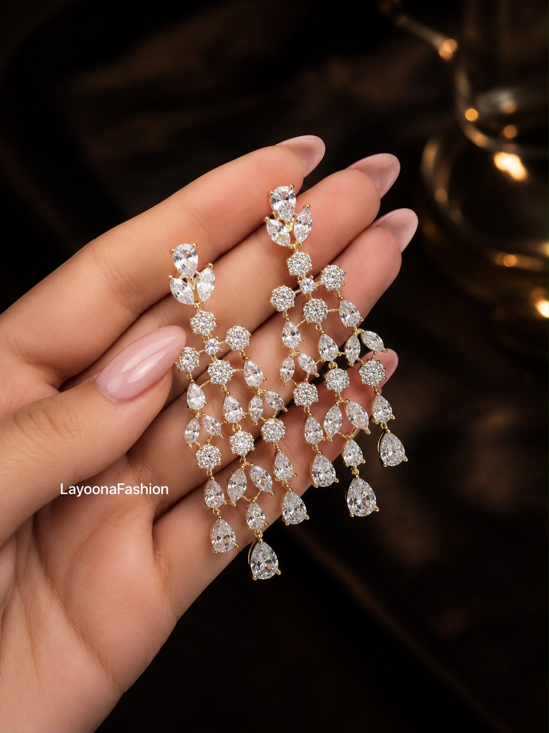 Drop silver/Gold earrings