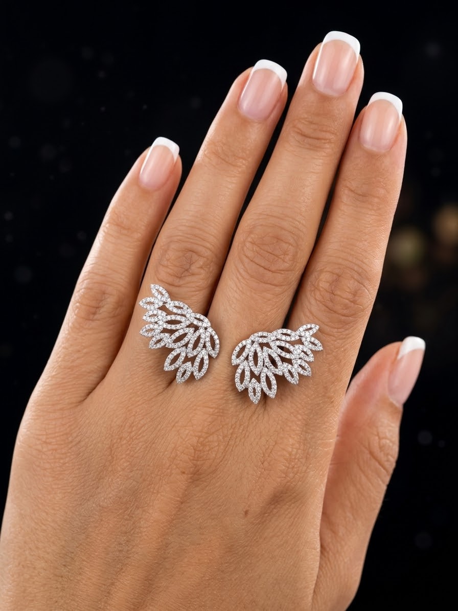Angel Wings Two-Finger Bypass Ring(Flexible)