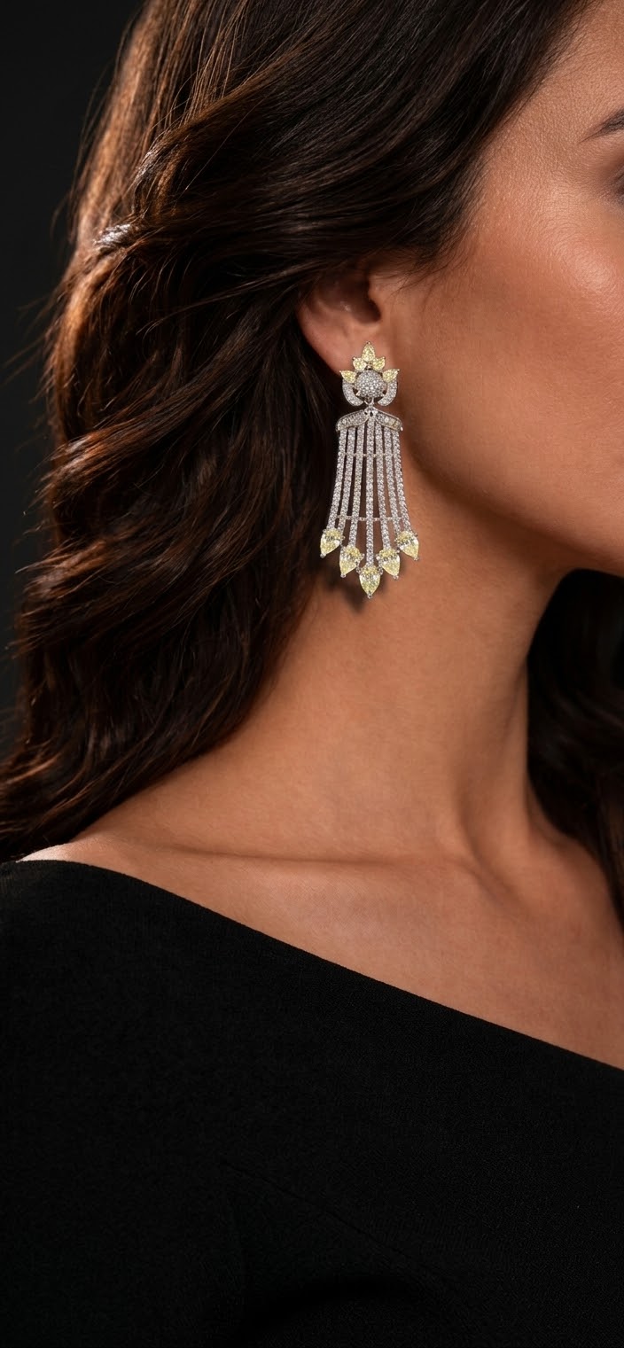 Emerald Radiance Chandelier Earrings
