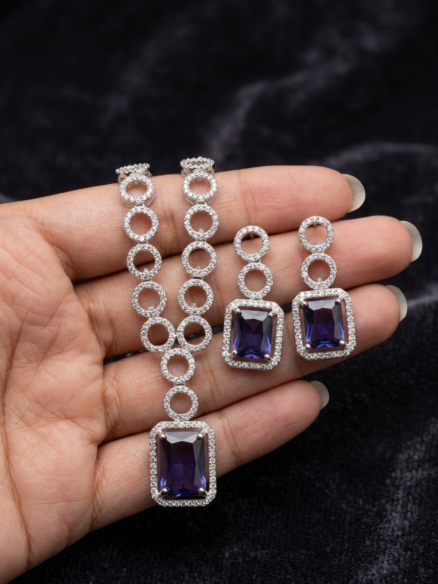 Elegant Halo Jewelry Set