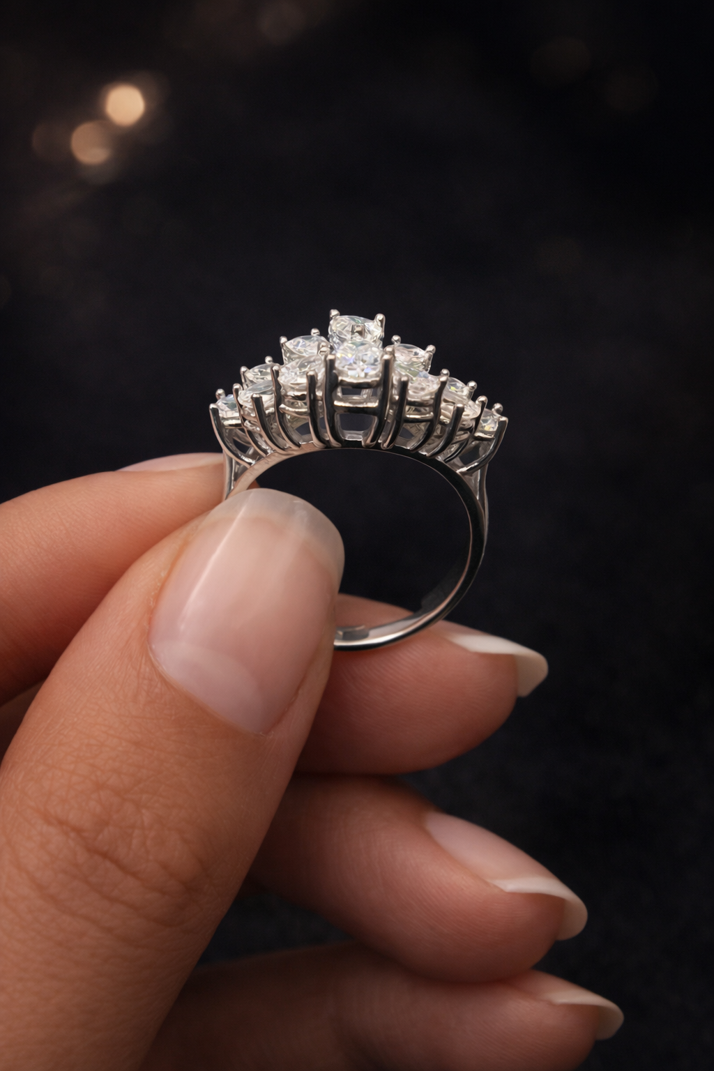 Marquise Cluster Statement Ring