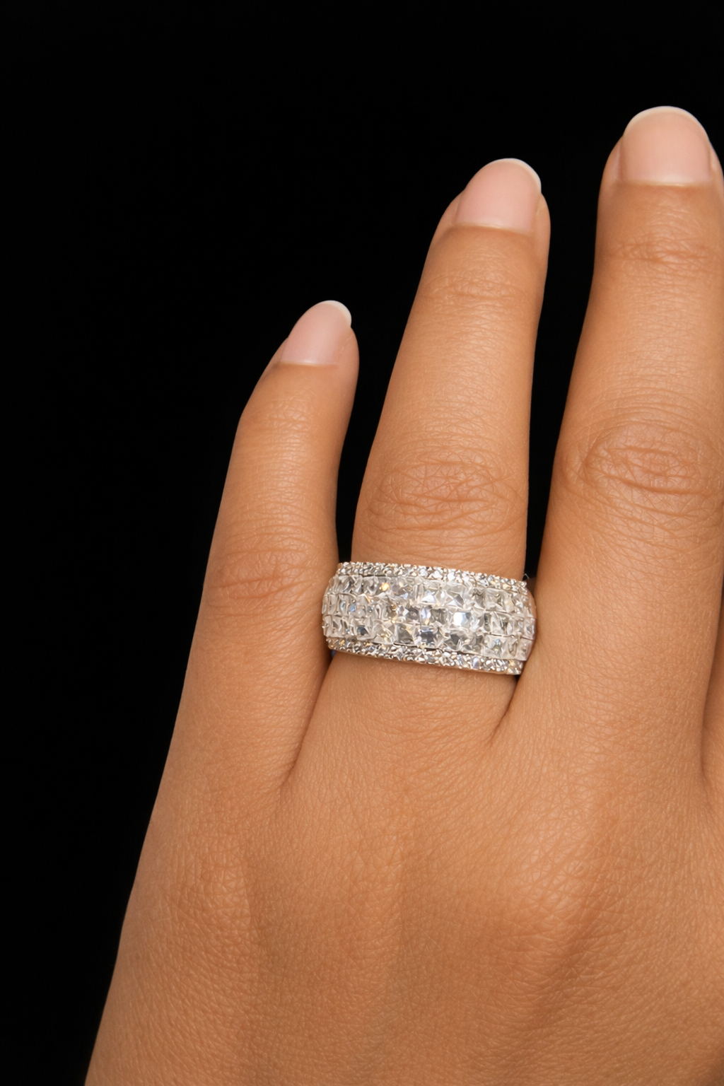 Invisible Setting Zircon Eternity Band