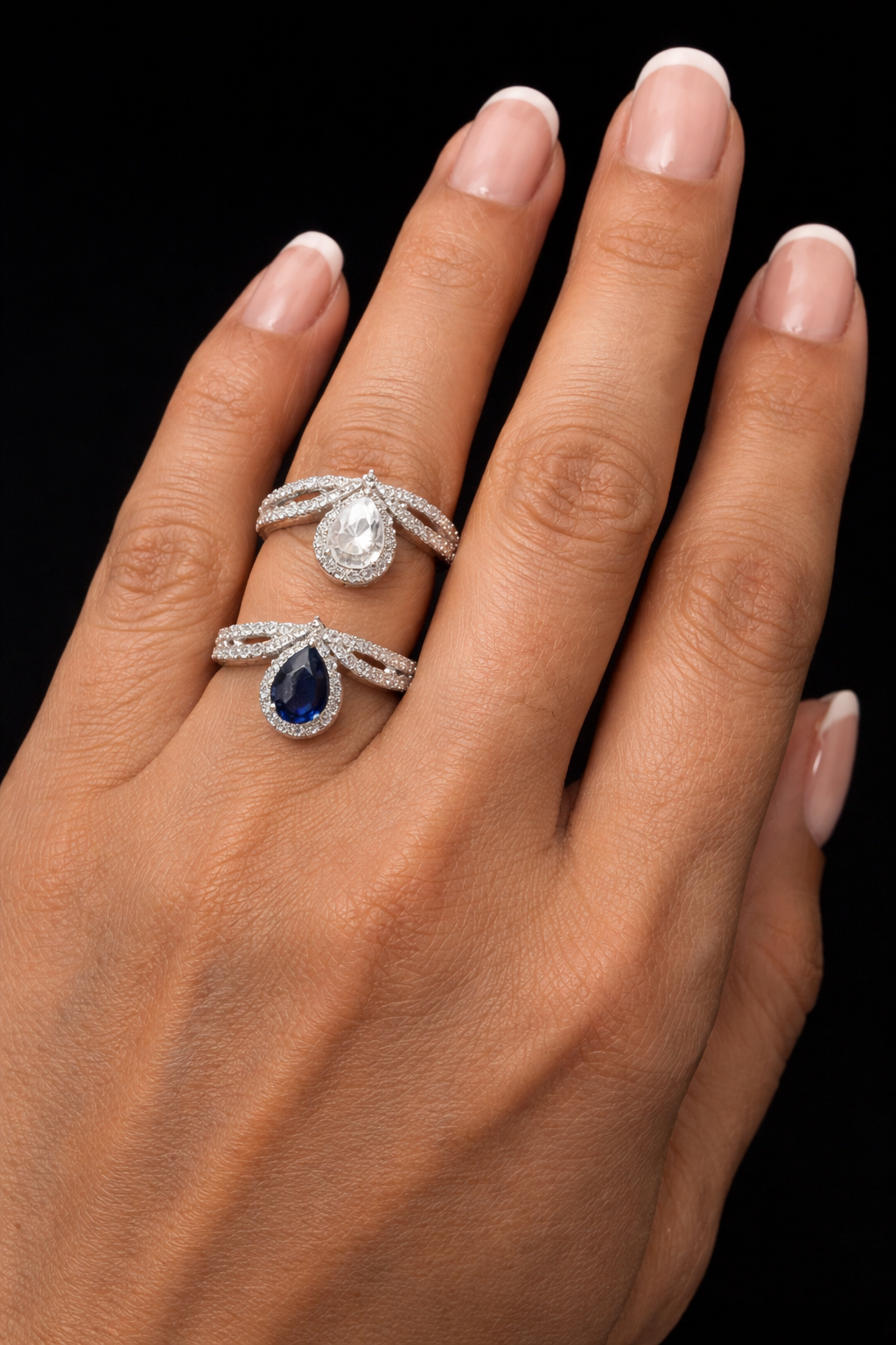 Tear Drop Elegance – Pear Halo Ring