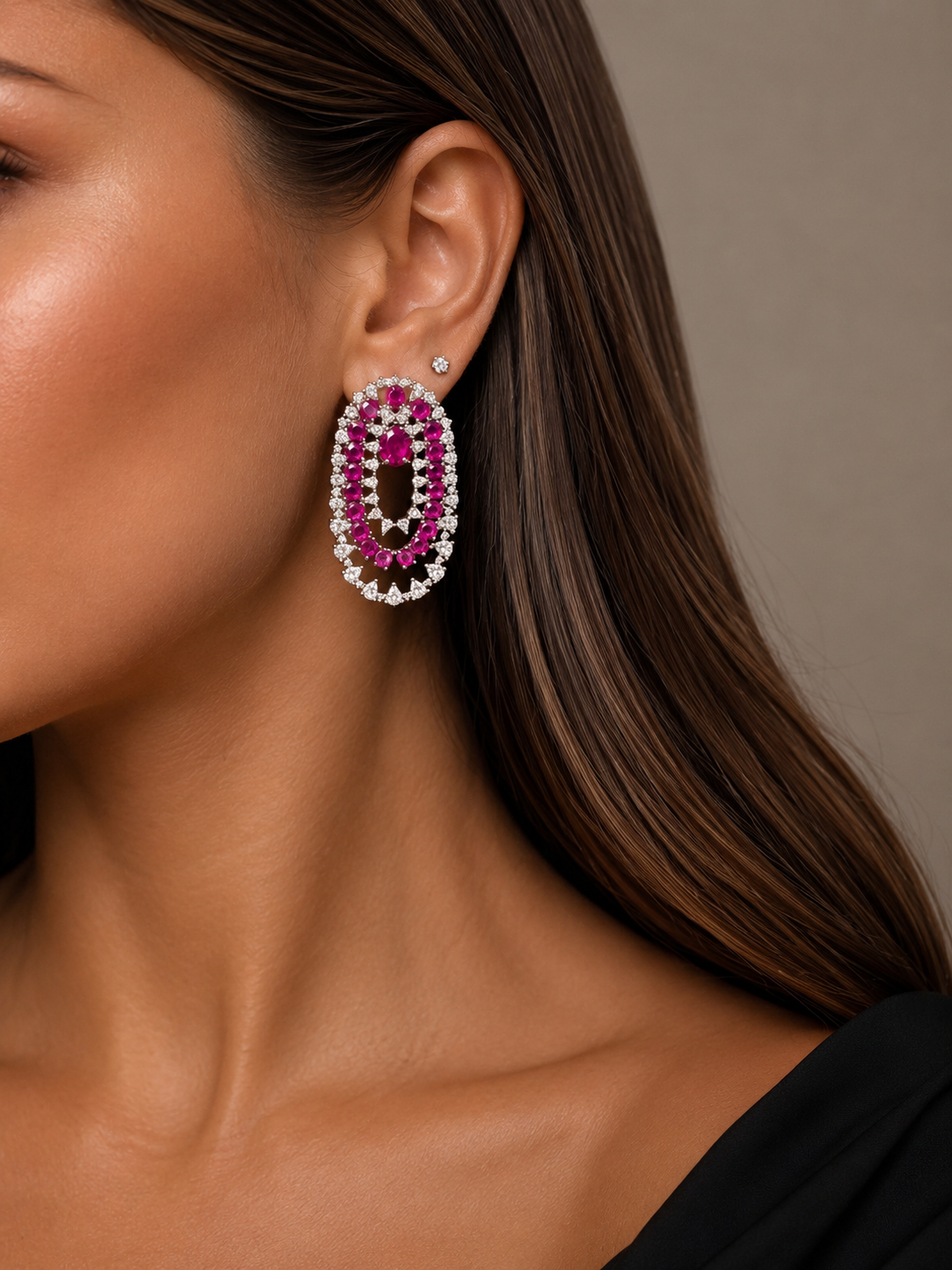 Oval Radiance Statement Earrings