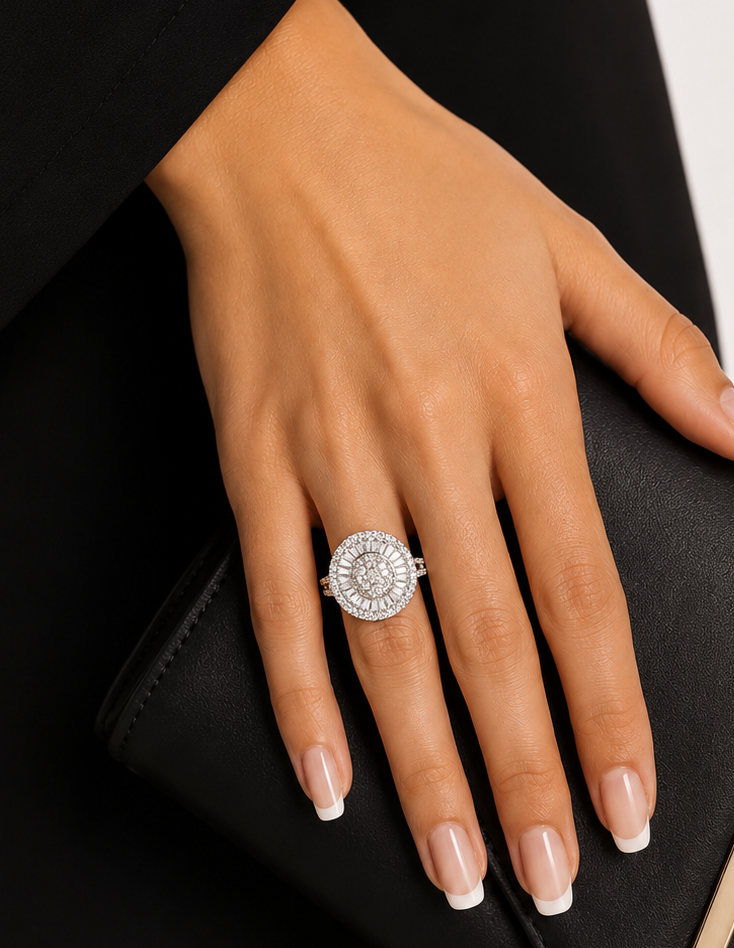 Celestial Halo Statement Ring