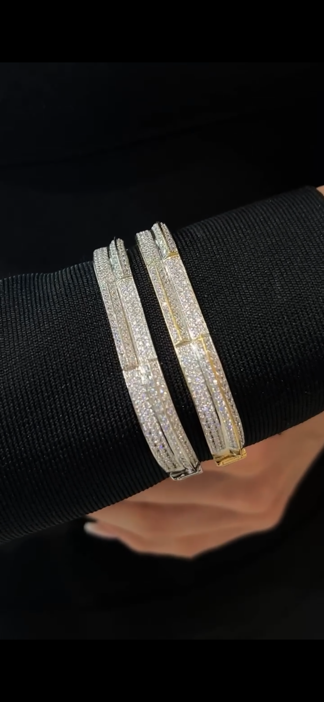 Radiant Square Zircon Bangles (Openable)
