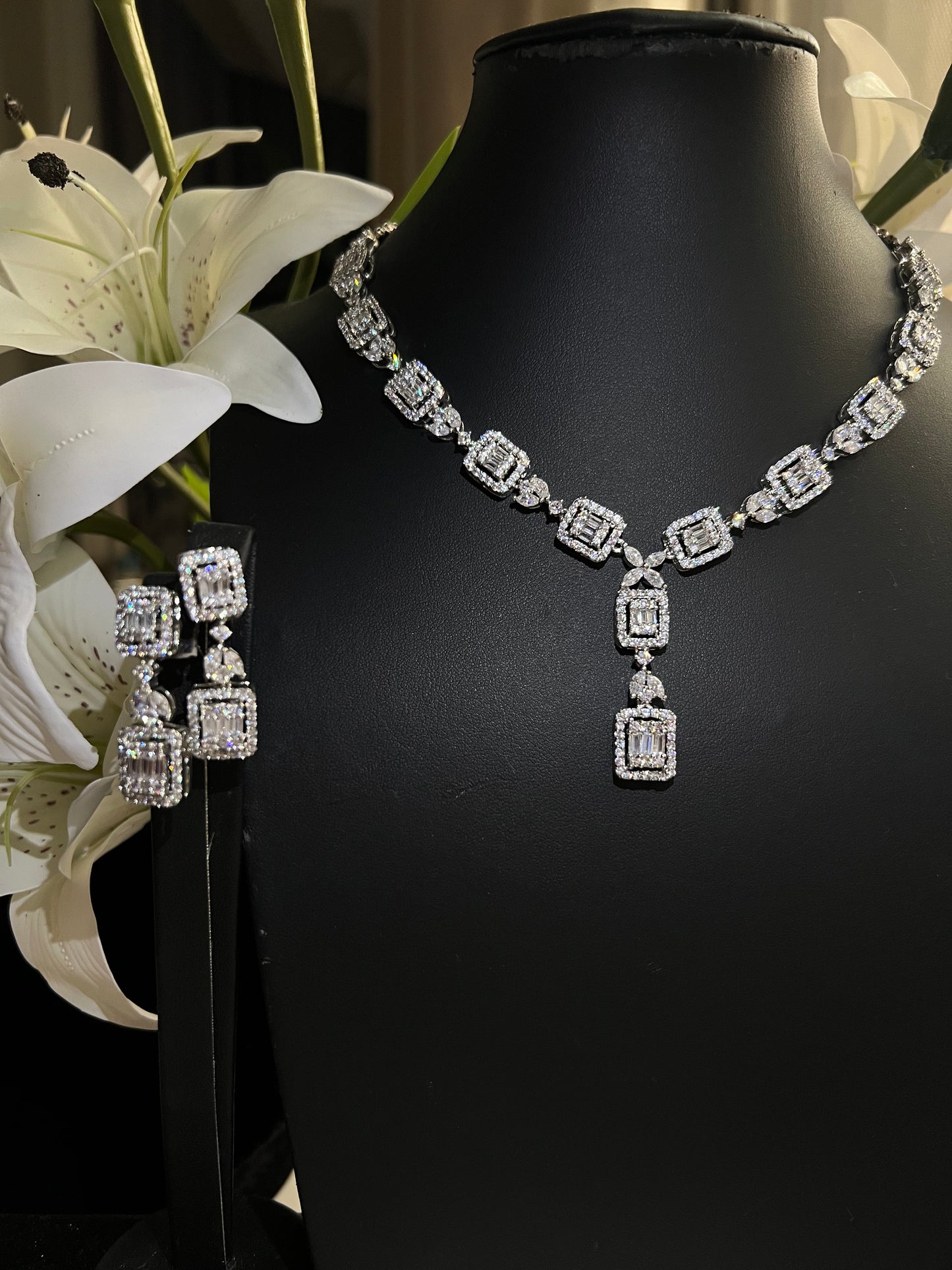 Emerald-Cut Baguette Zircon Elegance Set
