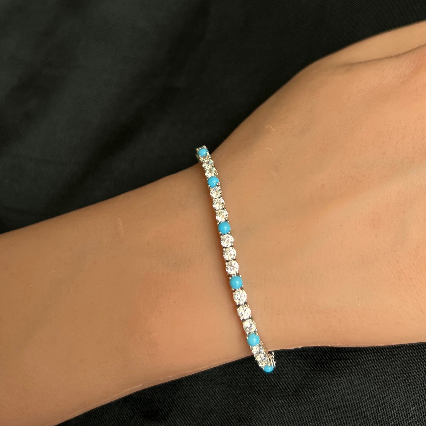 Multi-Color and white Zircon Tennis Bracelet