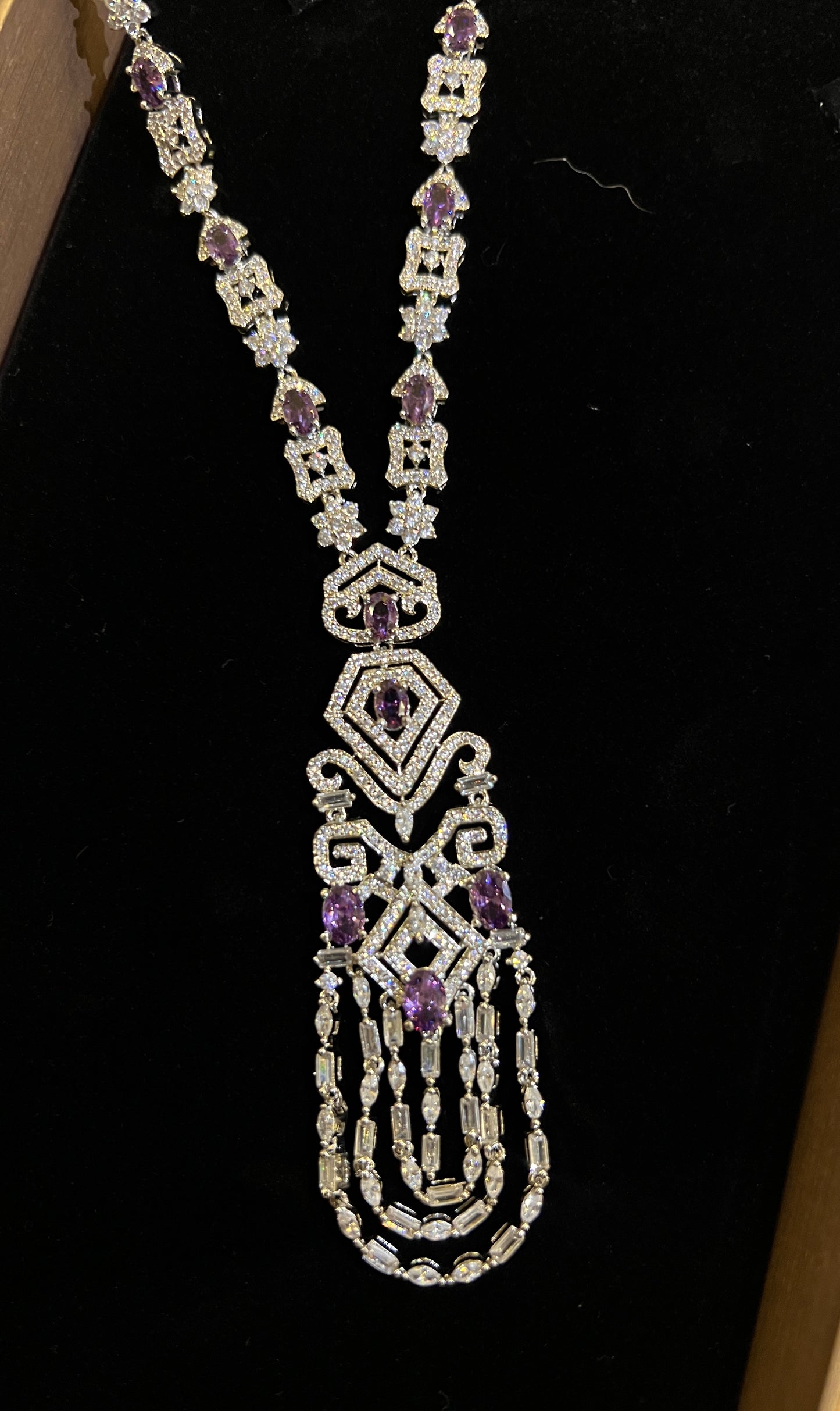 Imperial Cascade Long Necklace Set