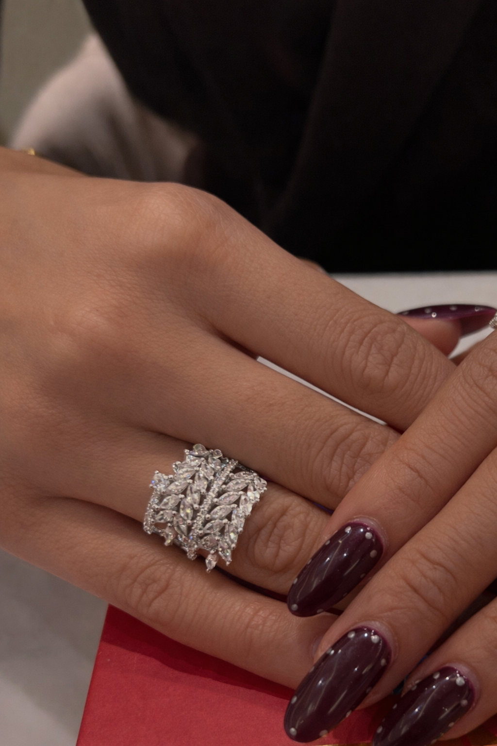 Marquise Zircon Statement Ring