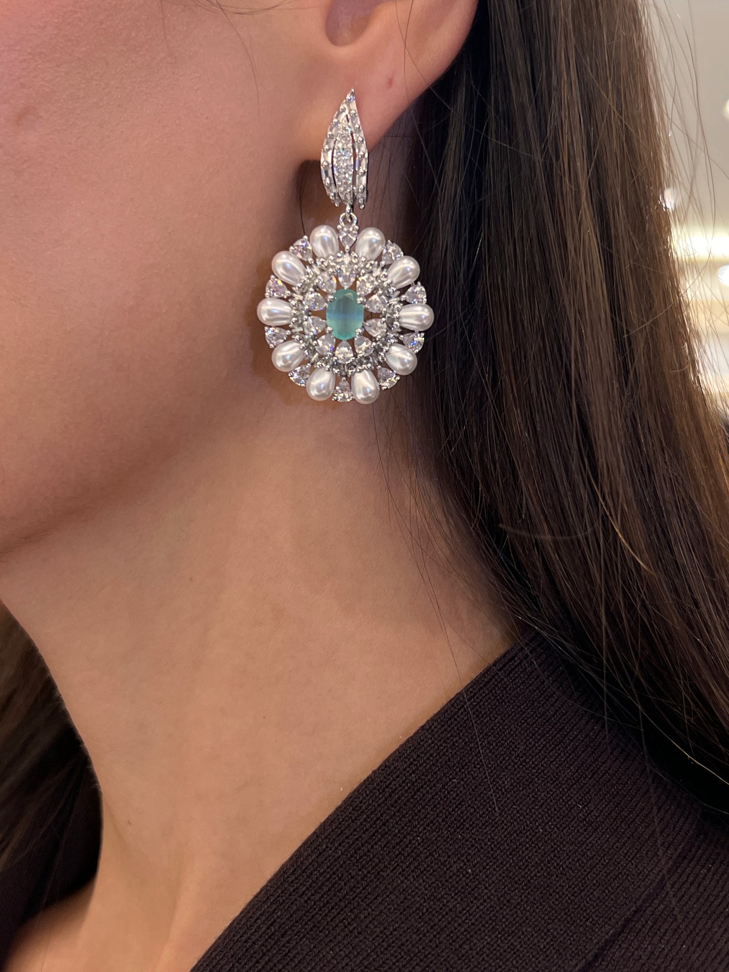 Celestial Pearl Bloom Earrings