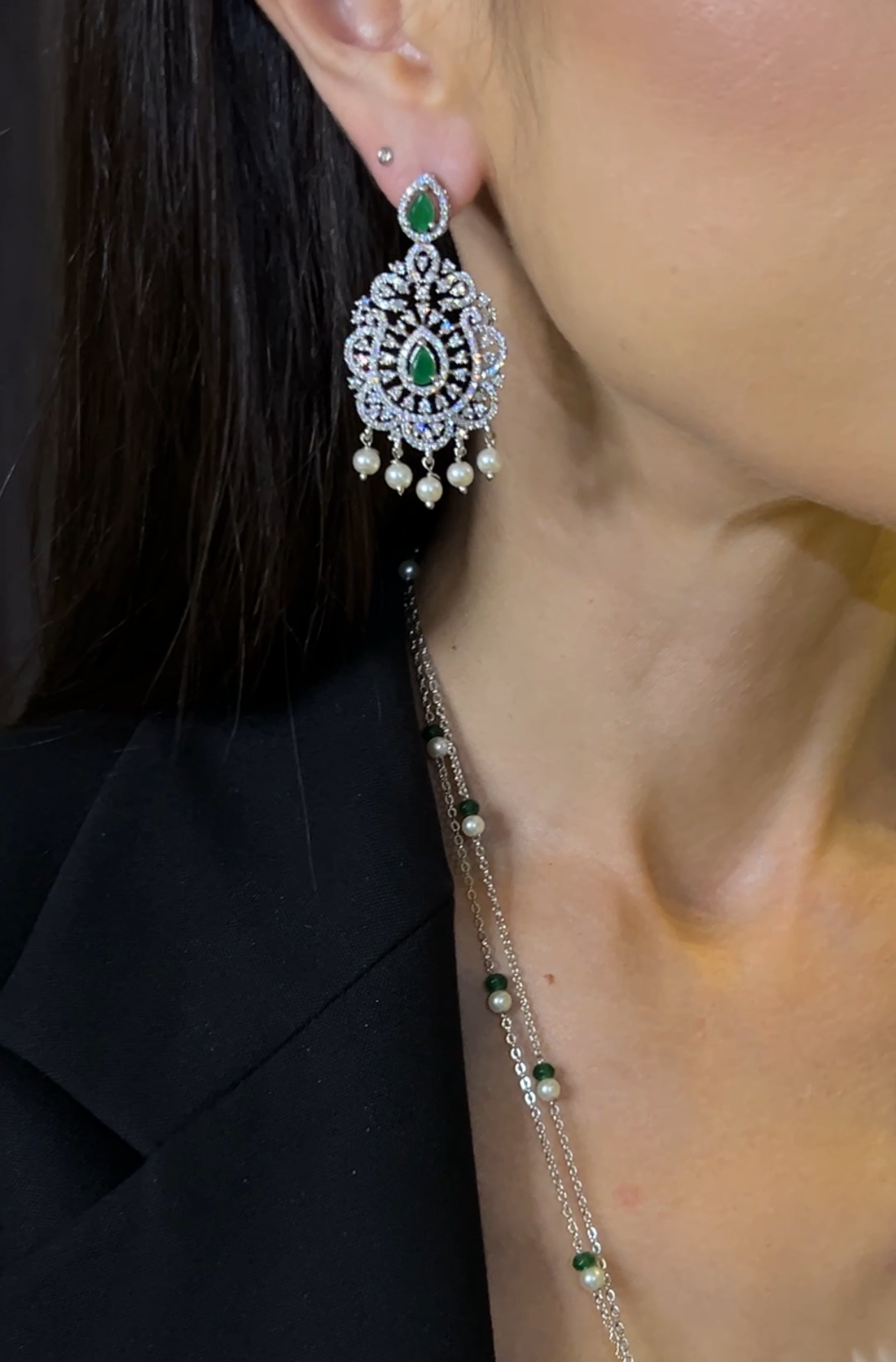 Regal Filigree Pearl Long Set