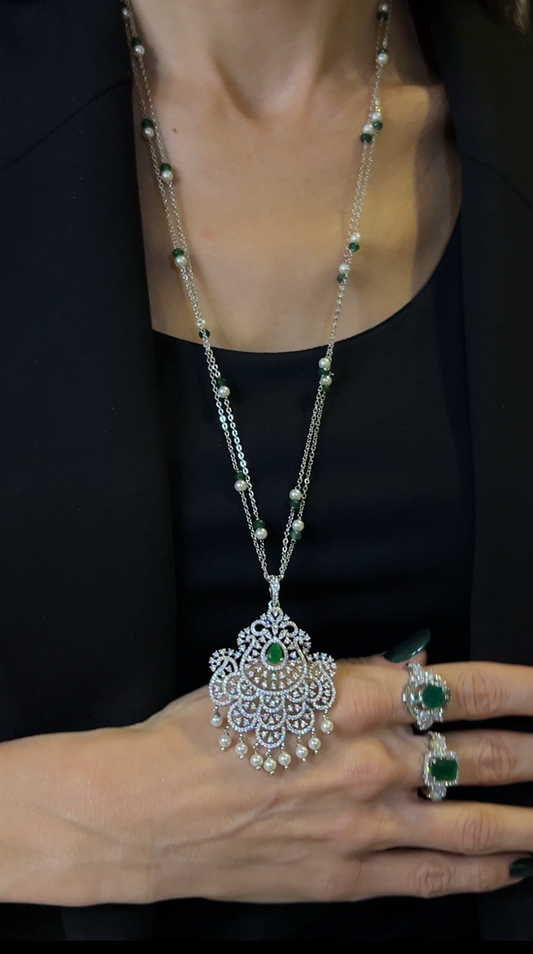 Regal Filigree Pearl Long Set