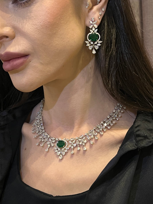 Set of necklace and earrings