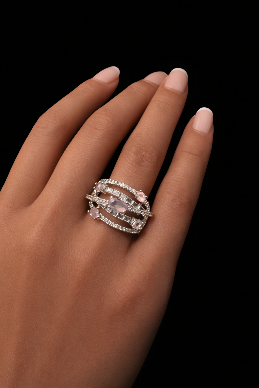 Marquise Zircon Statement Ring
