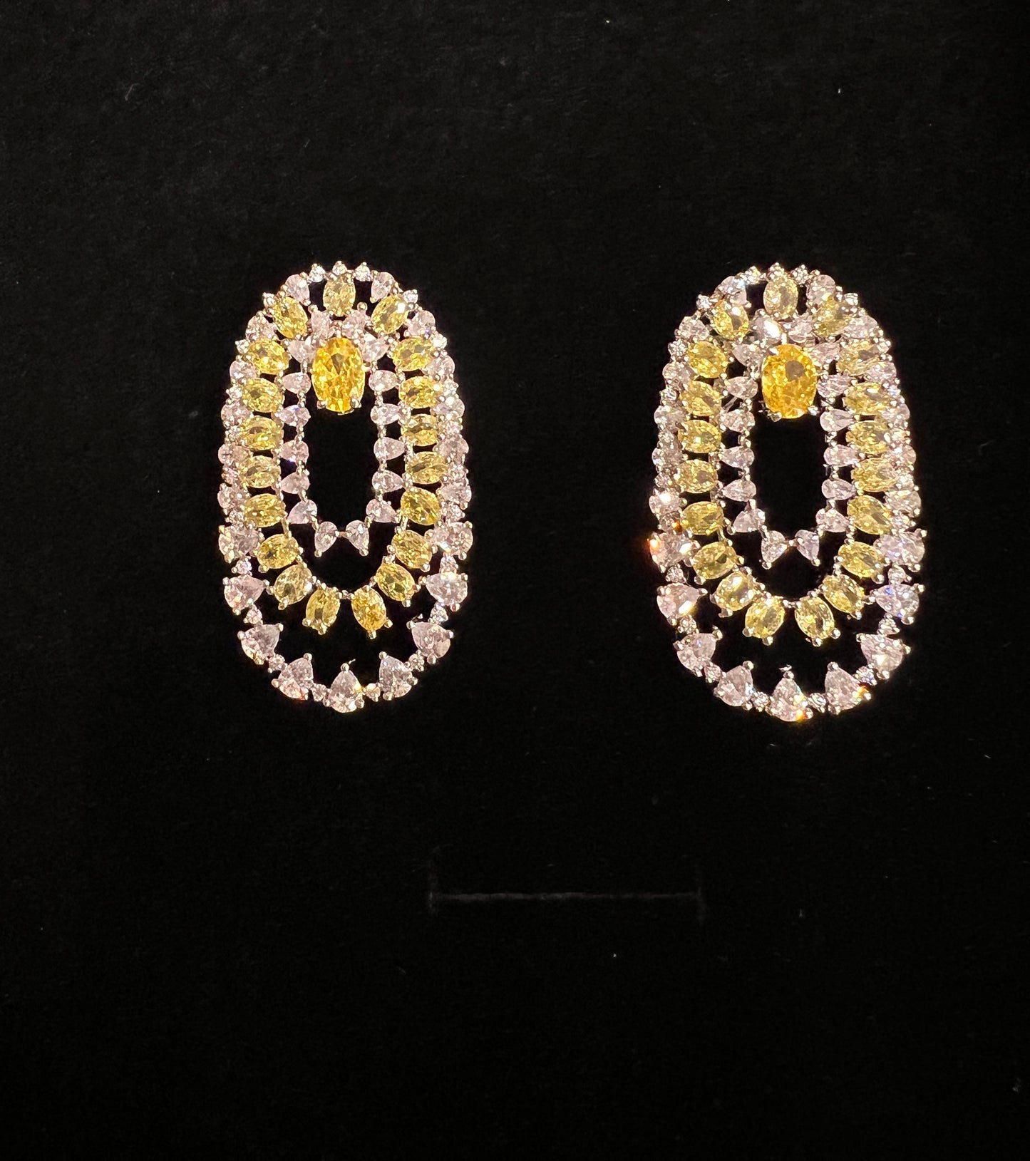 Oval Radiance Statement Earrings