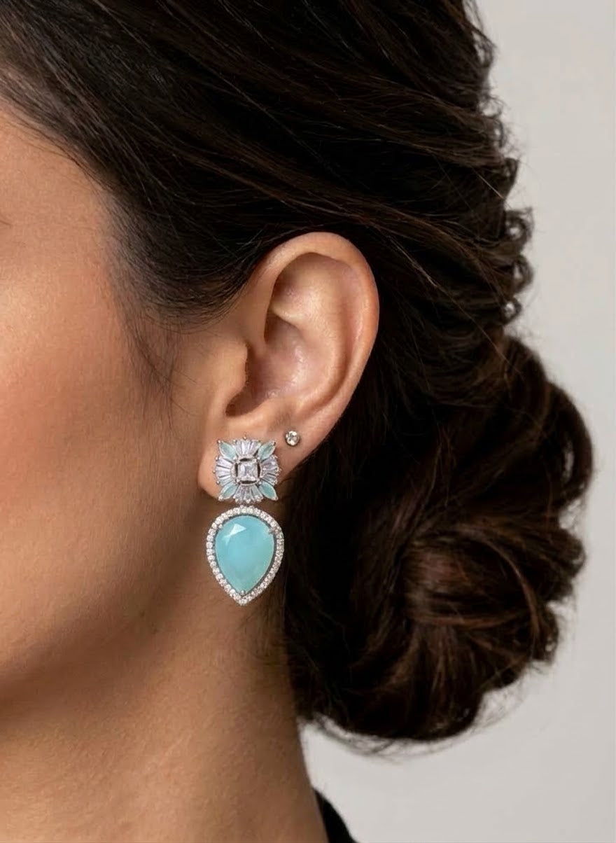 Elegant Turquoise-Style Drop Earrings