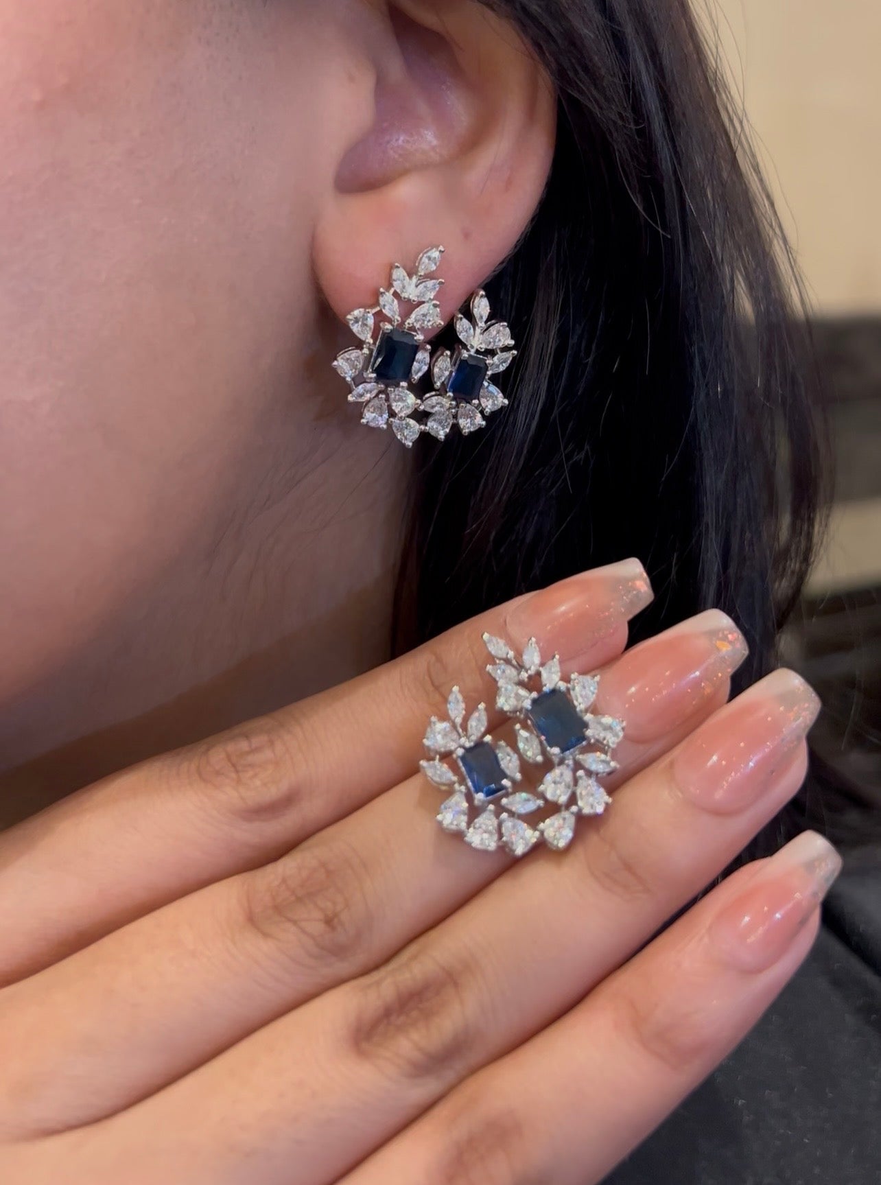 Floral Radiance Statement Earrings