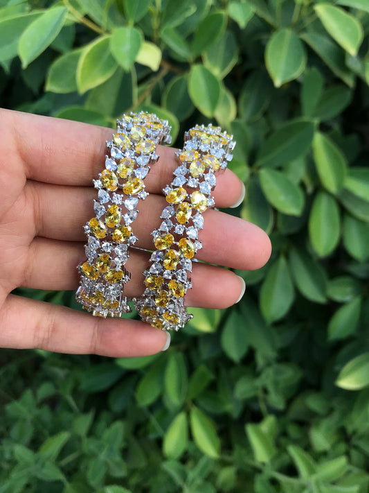 Radiant Hinged Zircon Bangle