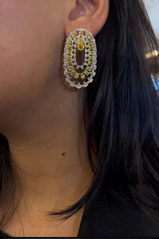 Oval Radiance Statement Earrings