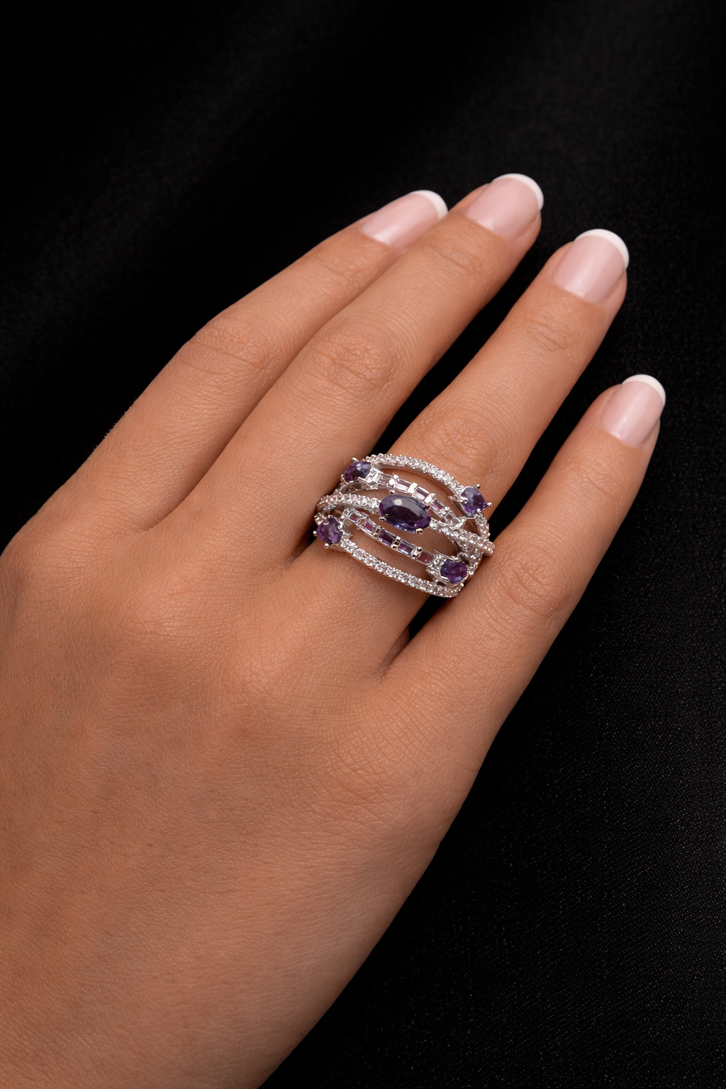 Marquise Zircon Statement Ring