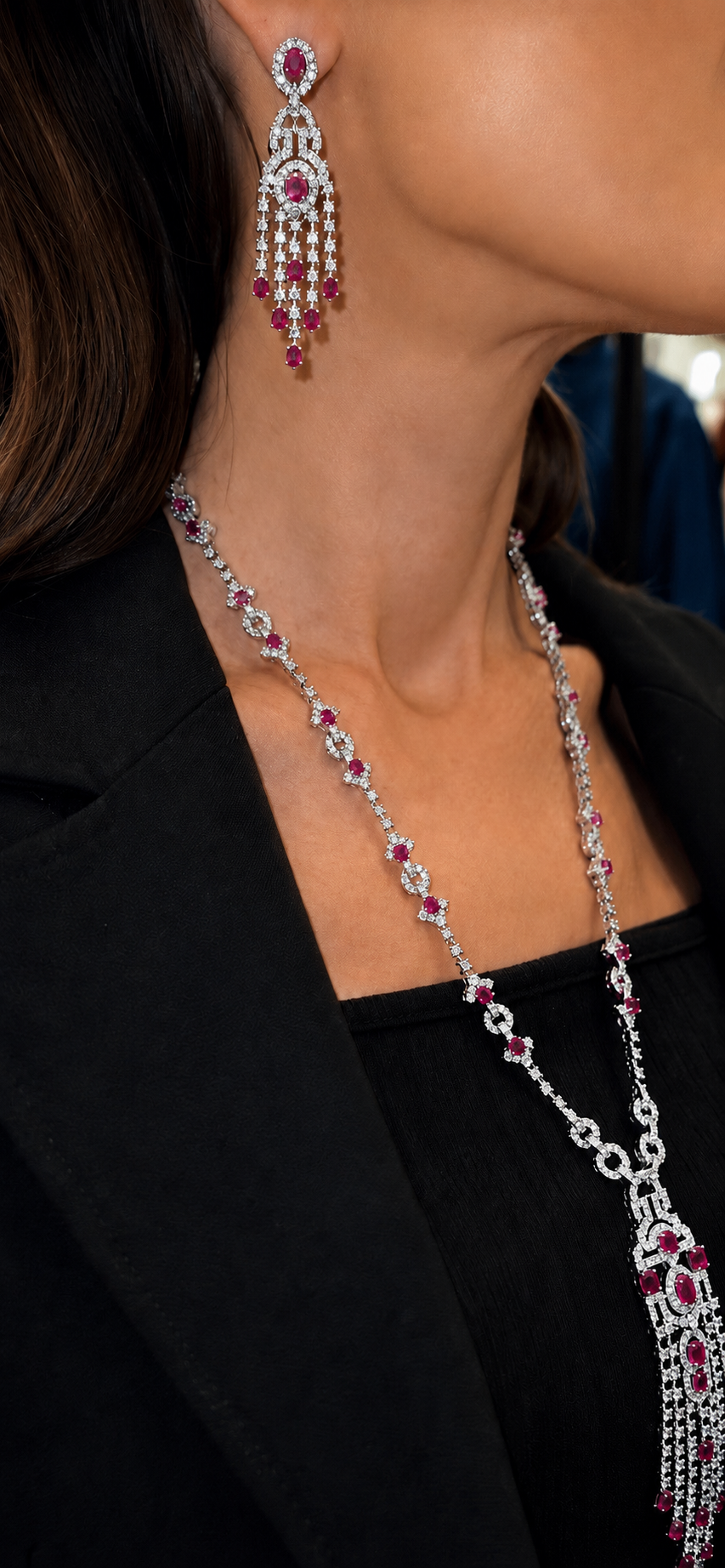 Emerald Cascade Necklace Set