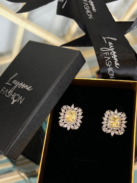 Yellow Radiance Stud Earrings