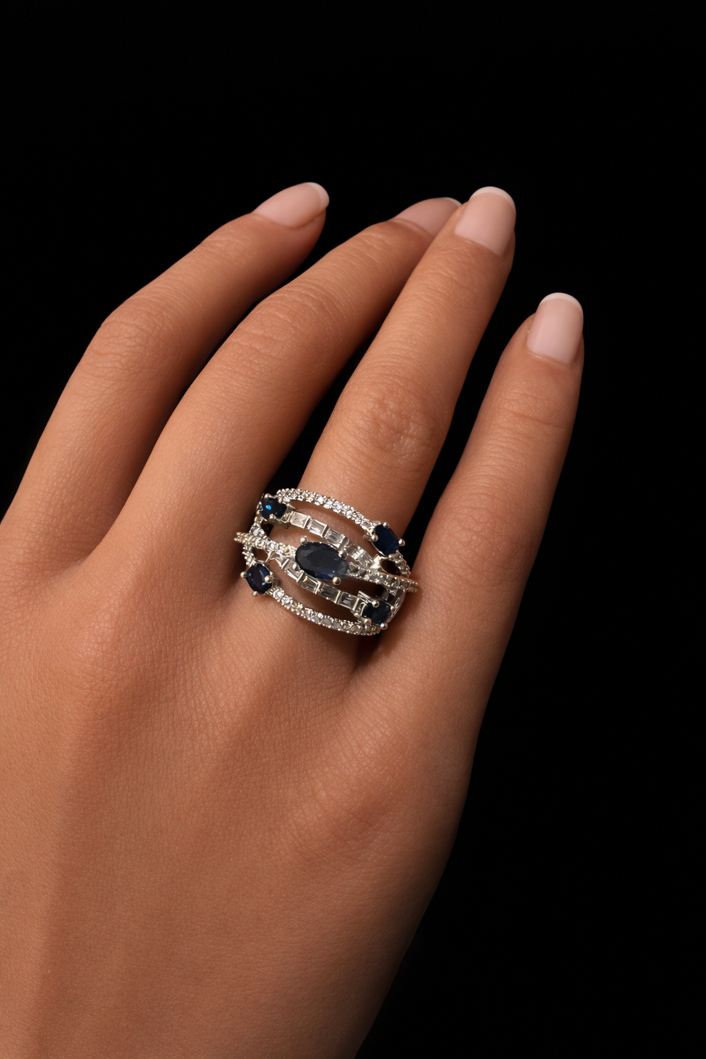 Marquise Zircon Statement Ring