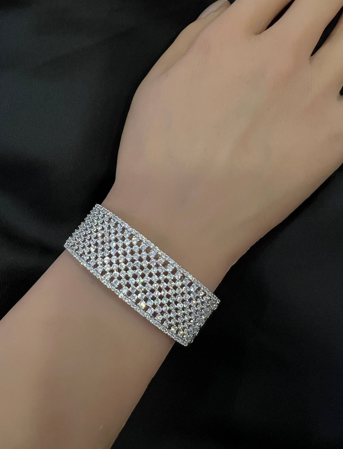 Radiant Zircon Cuff Bracelet