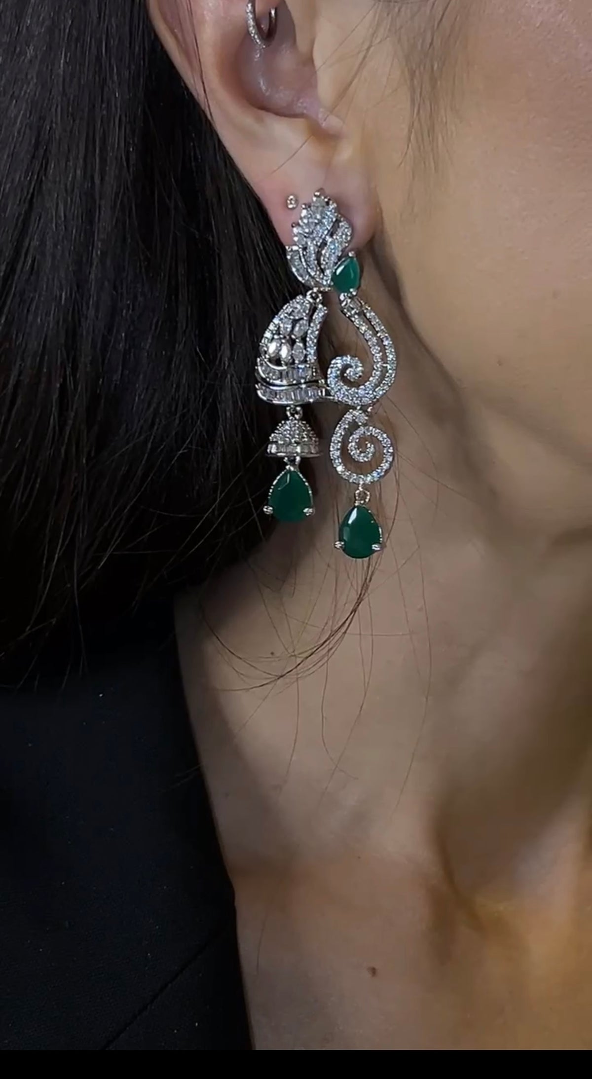 Emerald green Radiance Earrings