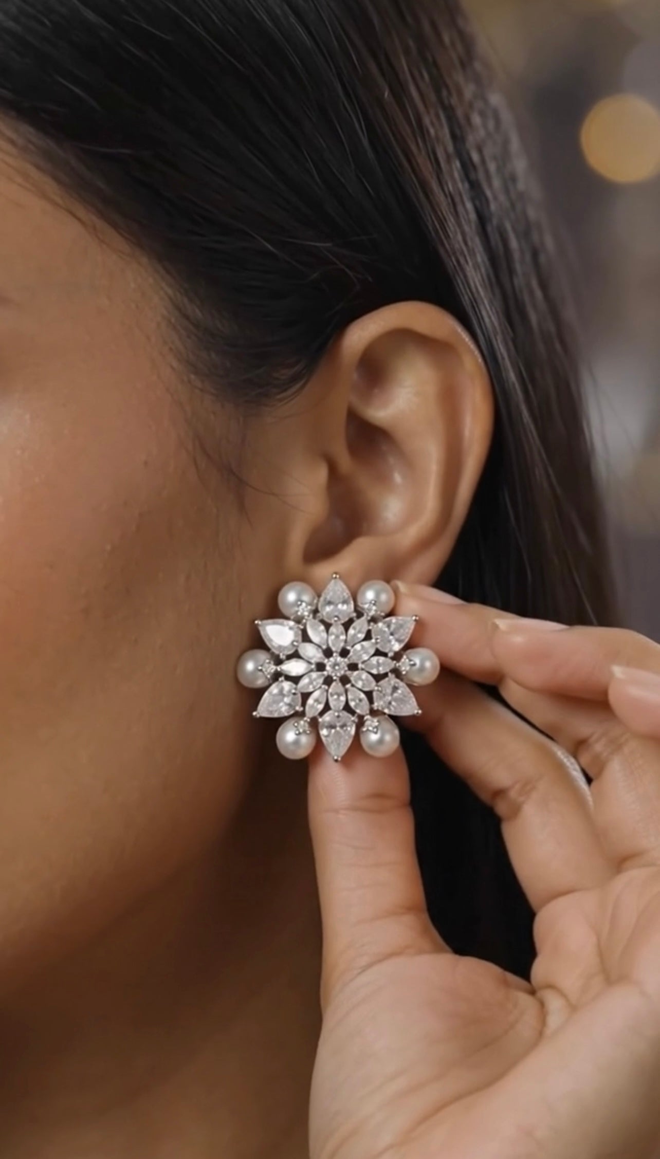 Bloom Pearl Studs earrings