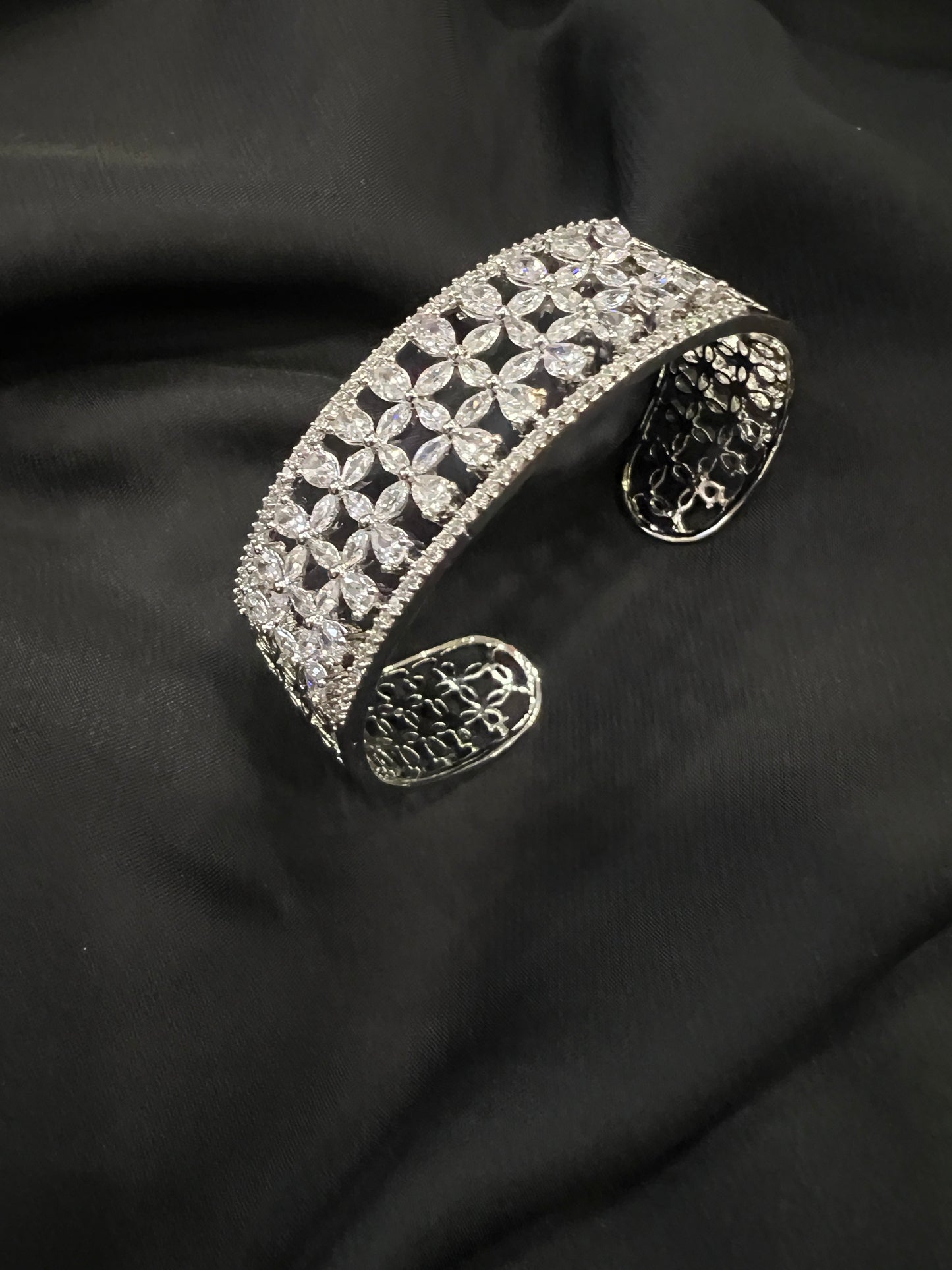 Radiance Geometric Cluster Cuff Bangle
