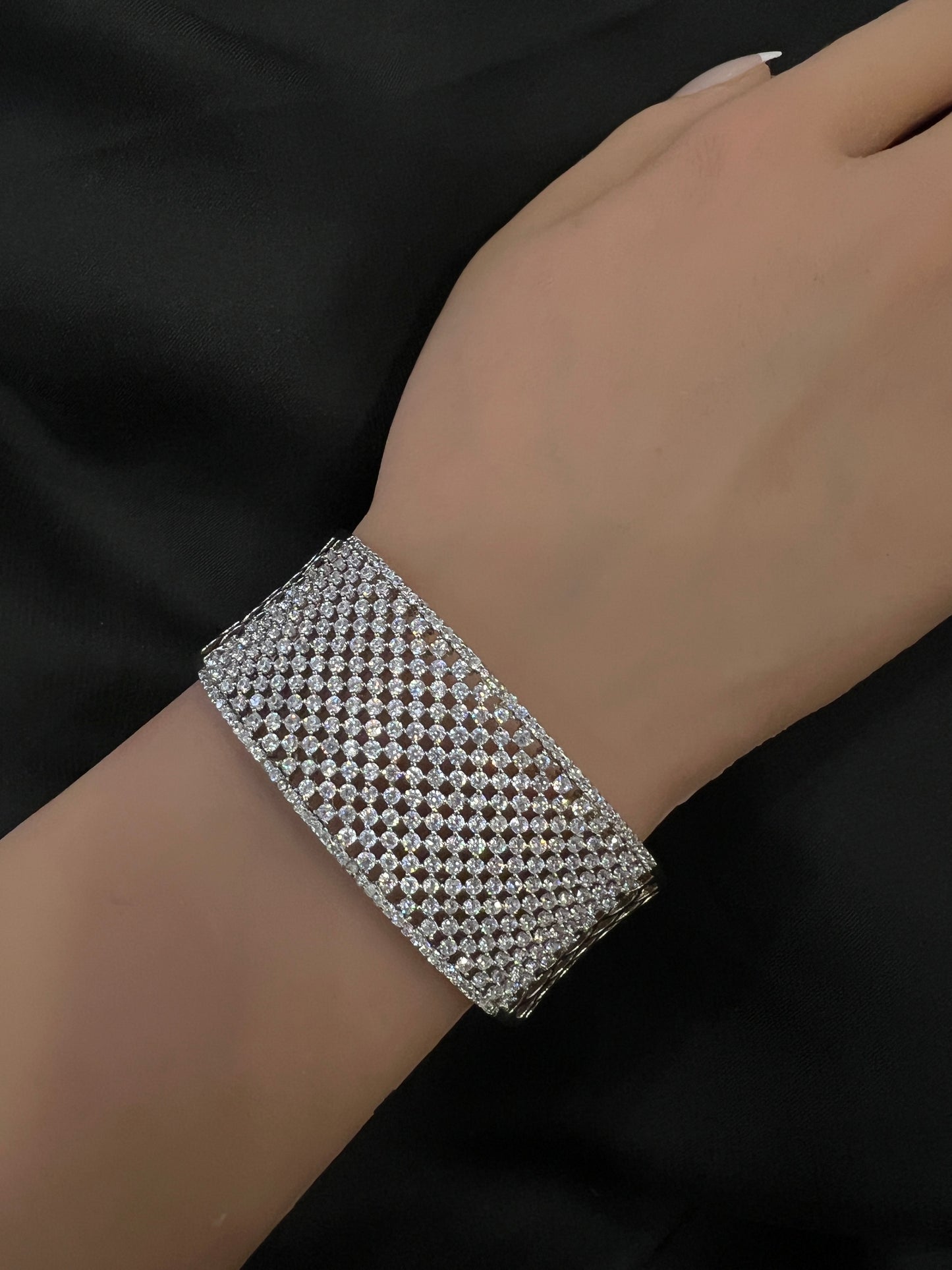 Radiant Zircon Cuff Bracelet