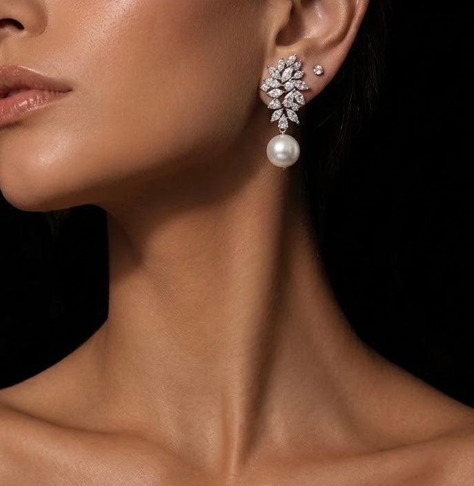 Pearl drop earrings
