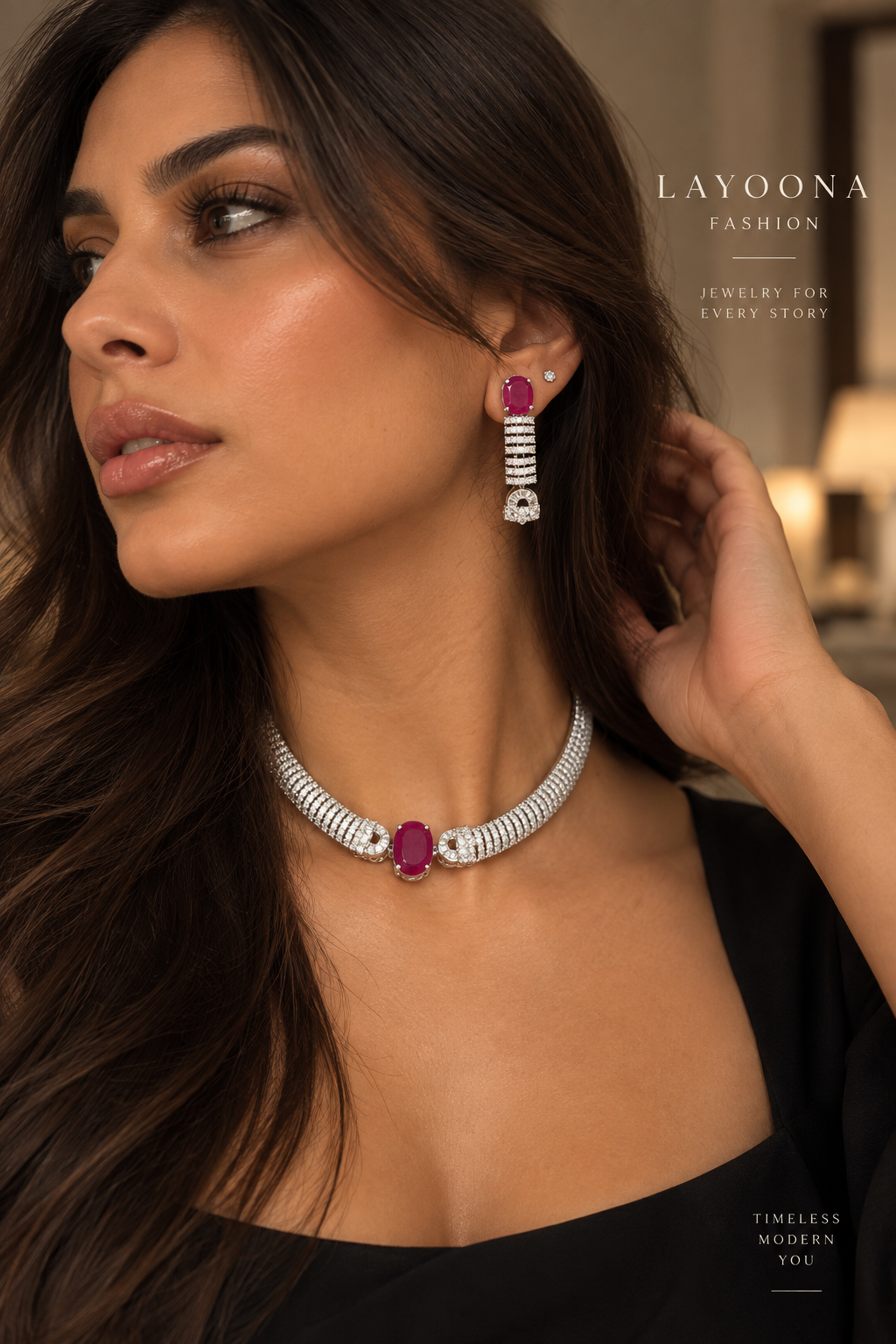 Red Ruby Radiance Jewelry Set