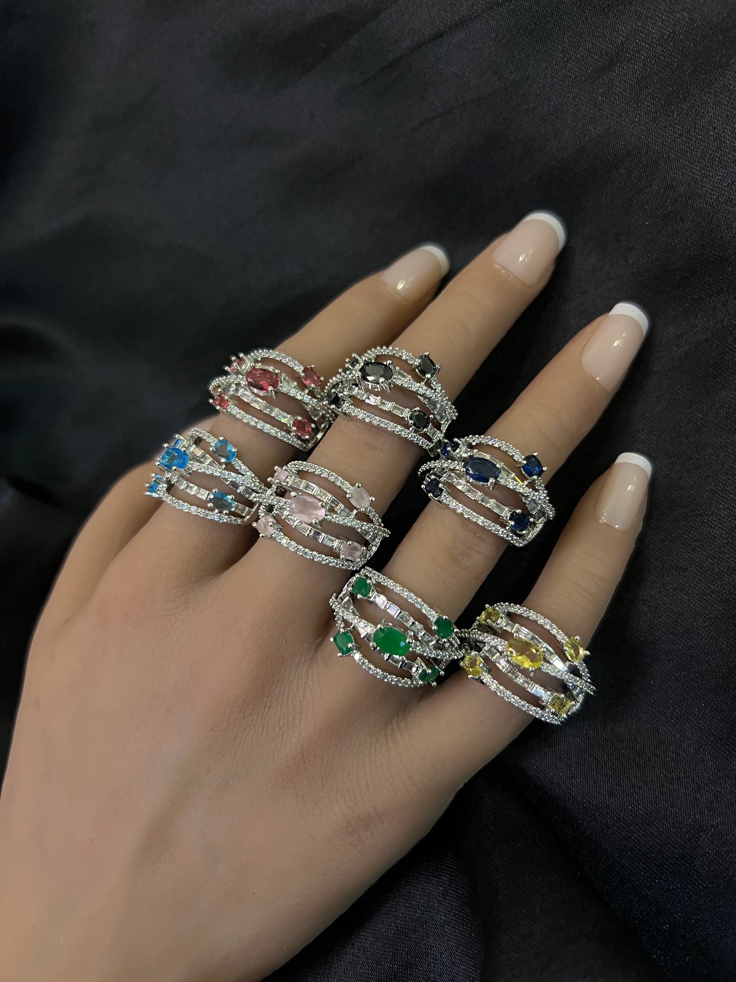 Marquise Zircon Statement Ring