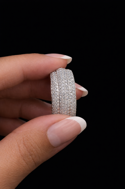 Full Pavé Zircon Band Ring