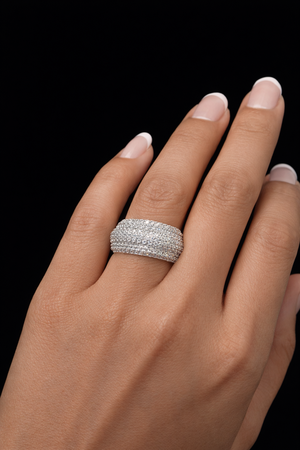 Full Pavé Zircon Band Ring