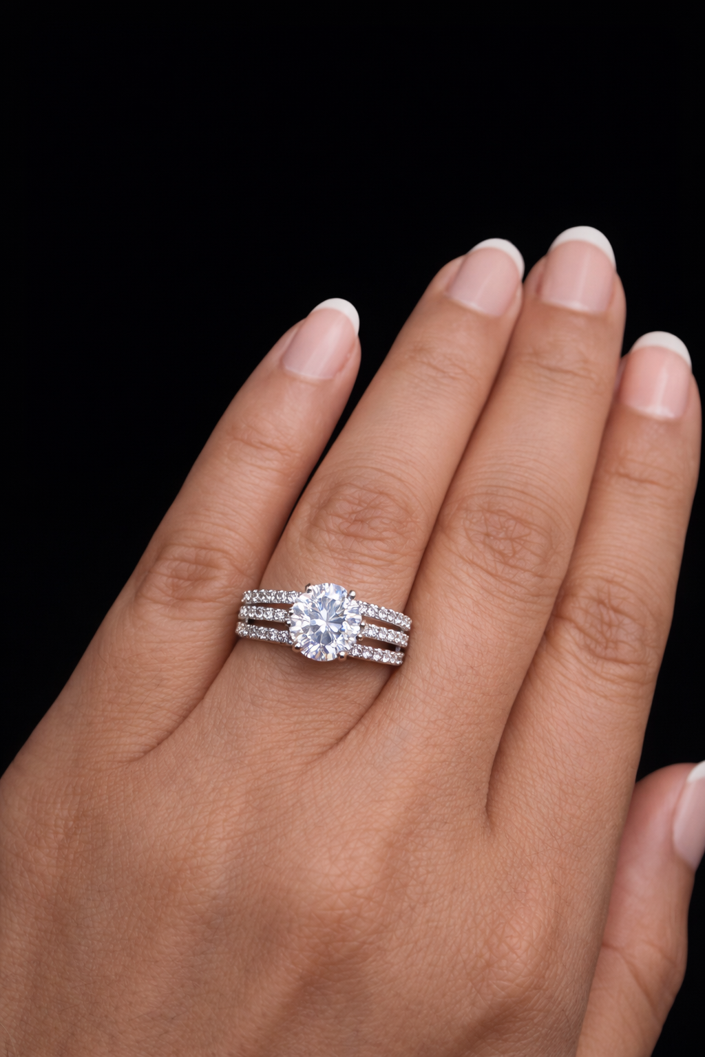 Radiant Triple-Band Statement Ring