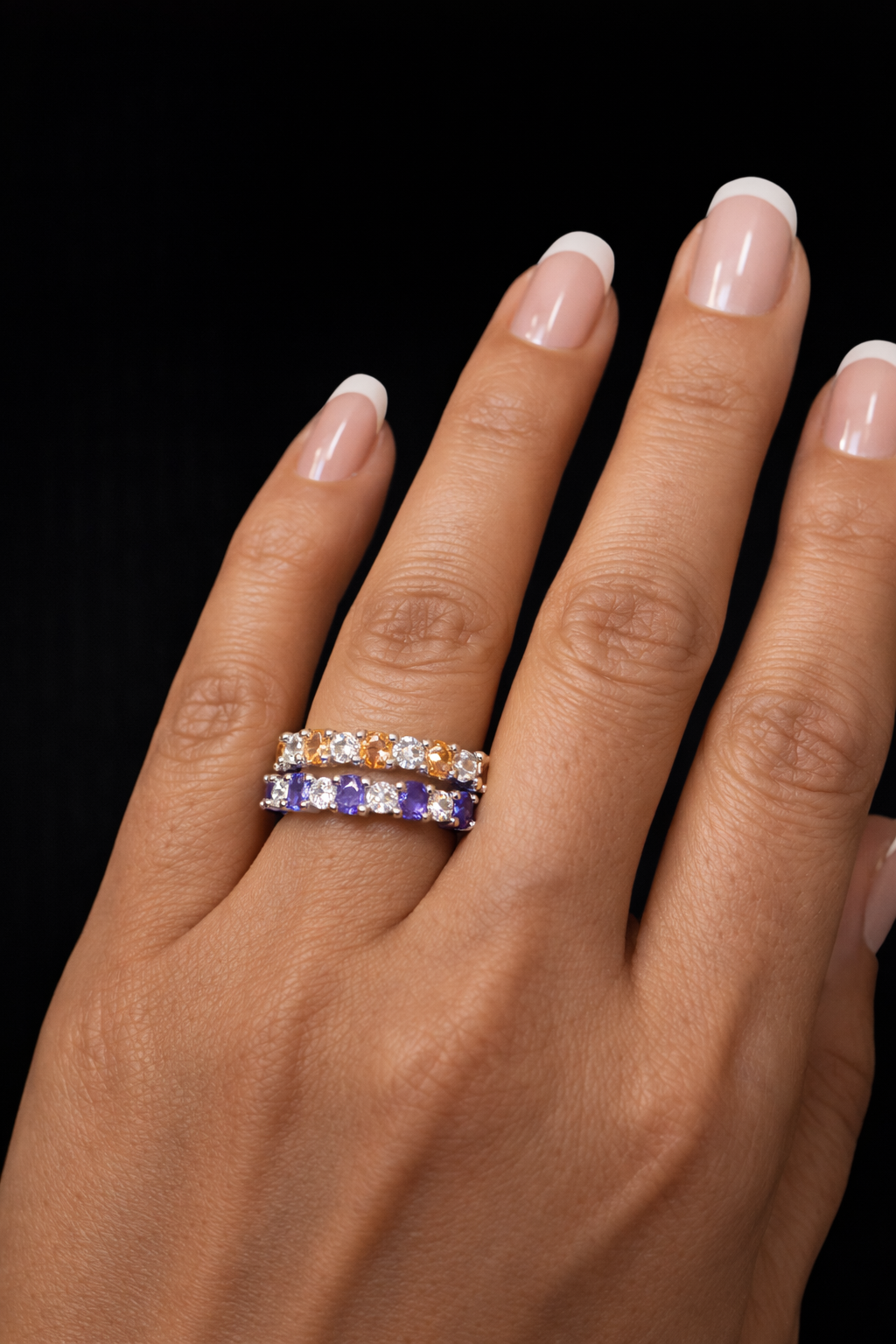 Stack Them or Wear Solo – Colorful Eternity Bands