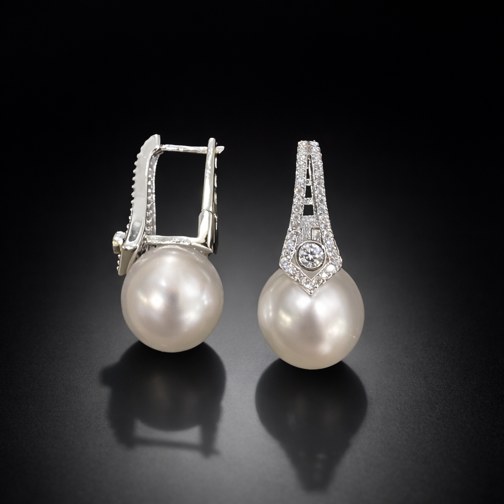 Pearl hoop Elegance Earrings