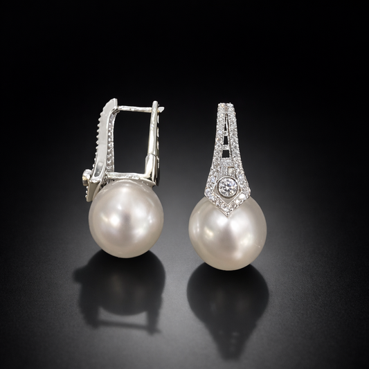 Pearl hoop Elegance Earrings