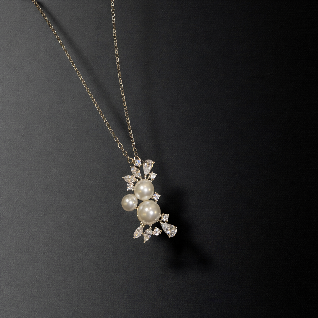 Pearl & Zircon Floral design