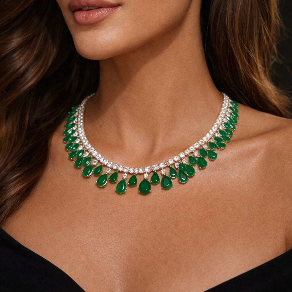 Emerald Elegance statement Set