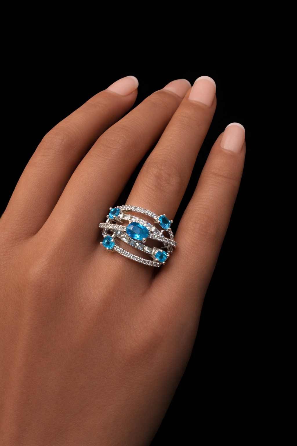 Marquise Zircon Statement Ring