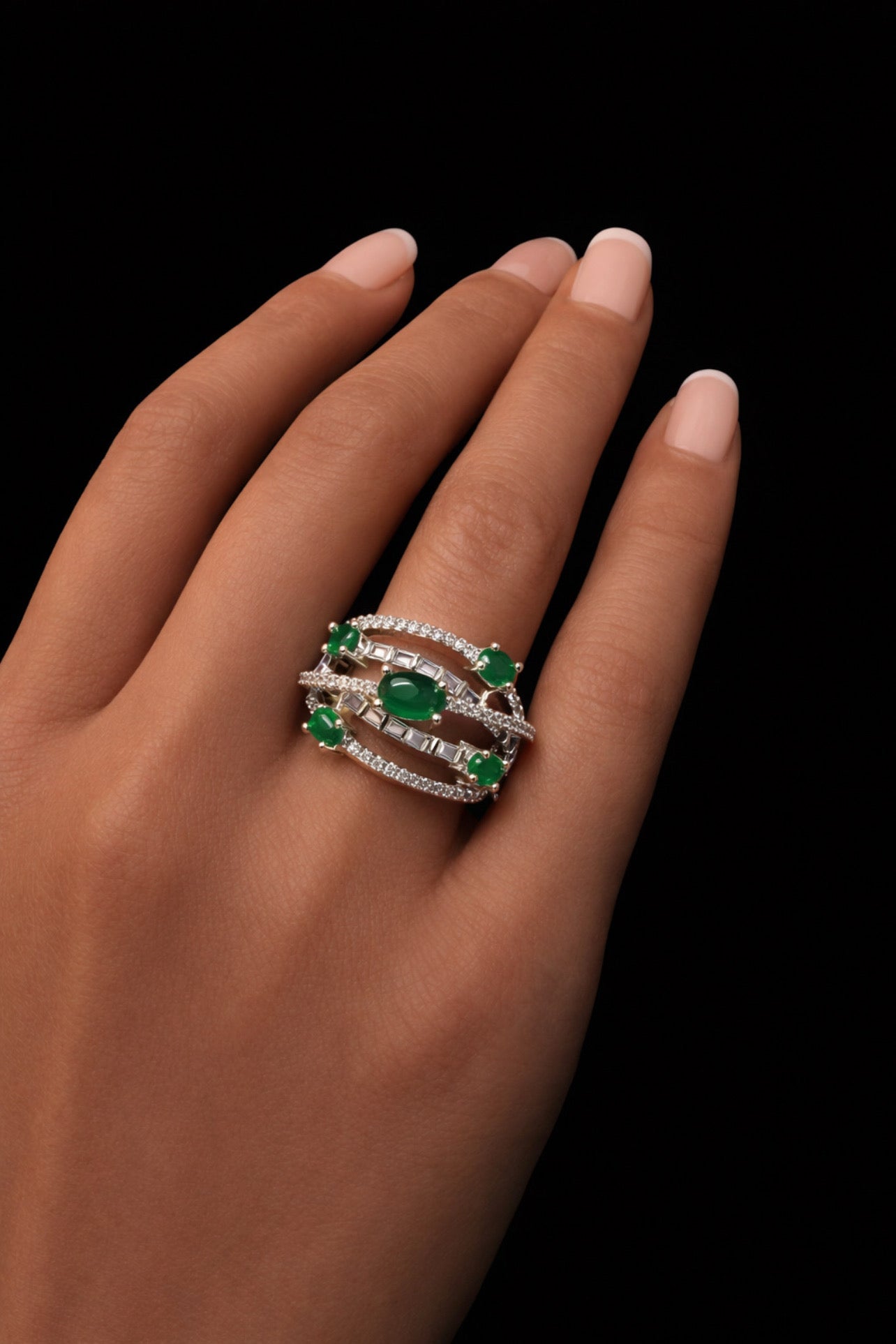Marquise Zircon Statement Ring